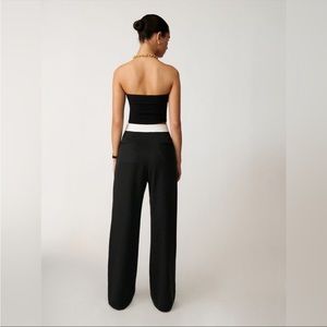 Reformation Stevie fold over trouser pants sz 6